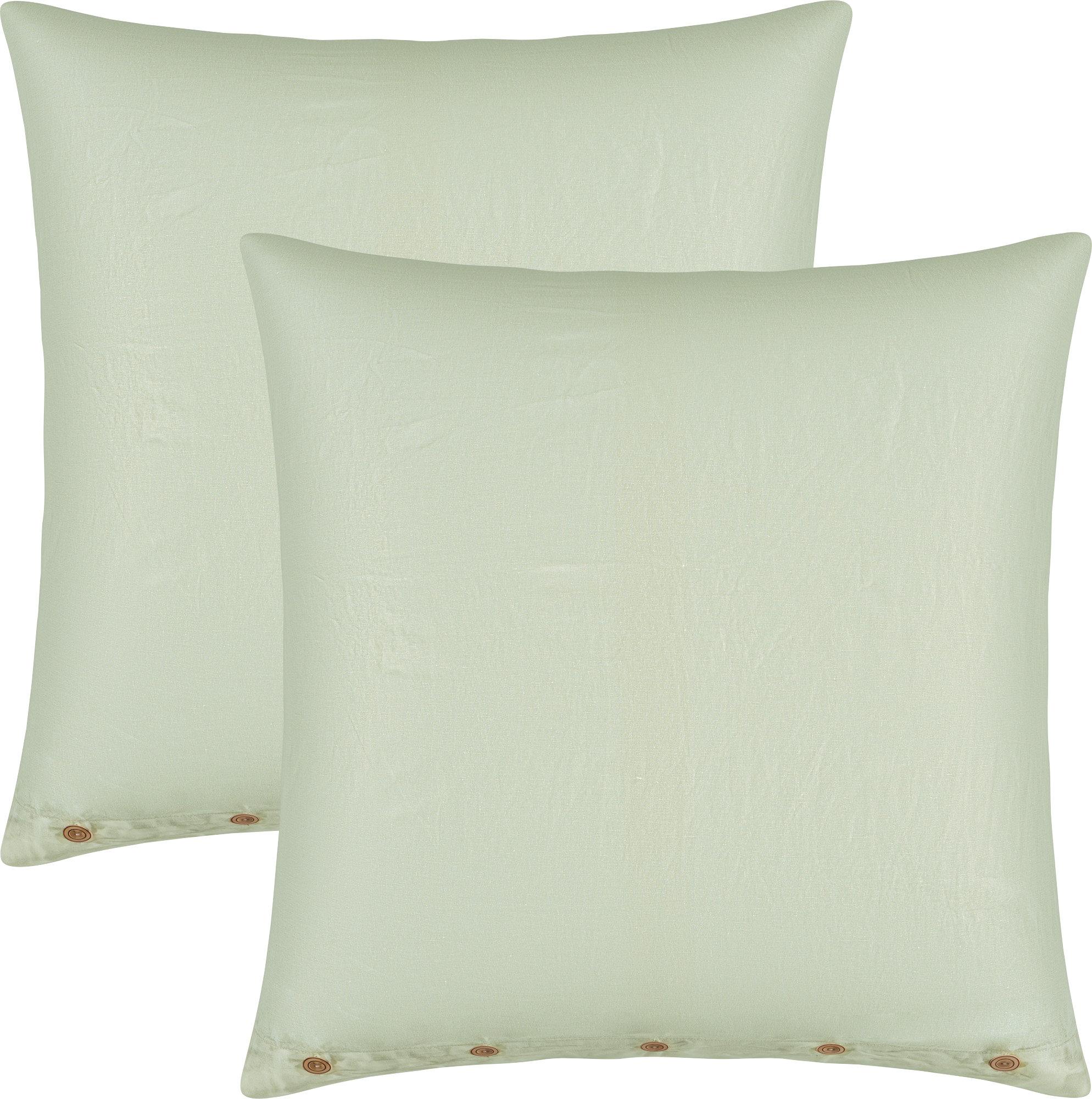 Erwin Müller Kissenbezug Deggendorf" 2er-Pack jade 80x80 cm"