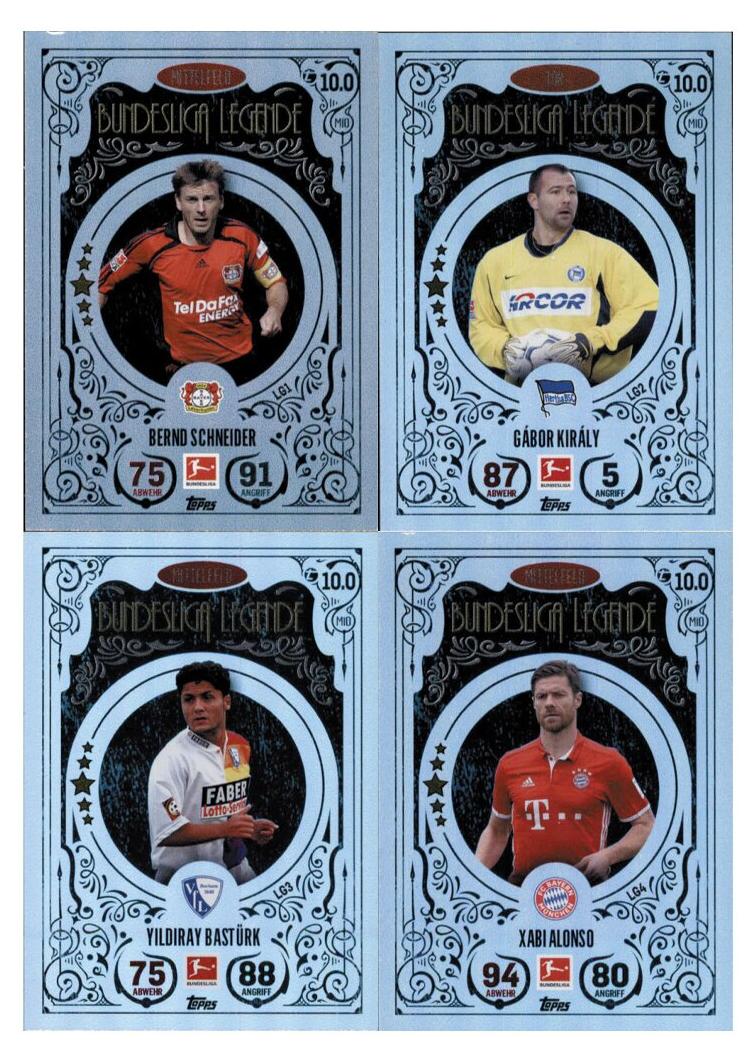 Topps Match Attax Bundesliga - 2024/25 - Alle 4 Bundesliga Legenden Karten