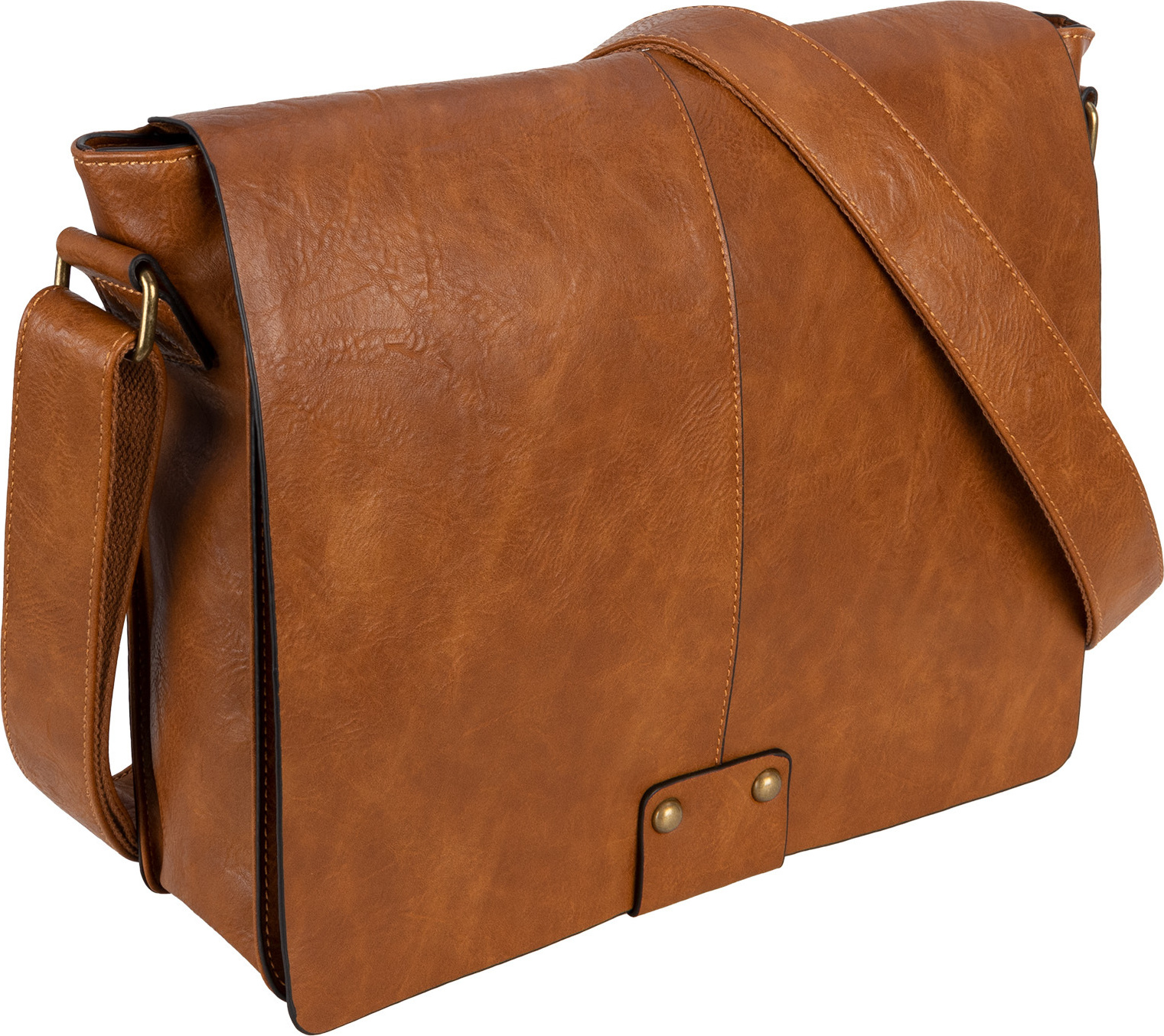 LIERKANG Umhängetasche Flugbegleiter Schultertasche Messenger Damen Herren Tasche COGNAC