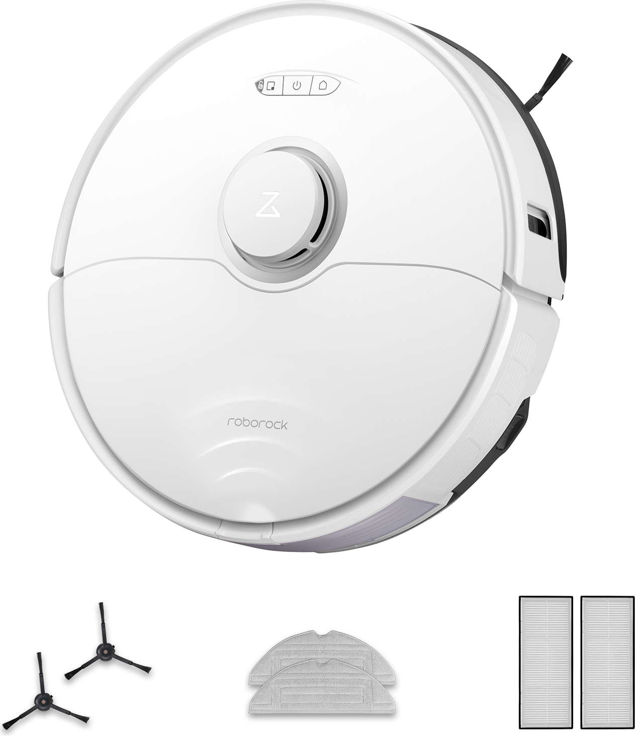 Vysávač Roborock S8 s funkciou mopovania, 6000 Pa vrátane sady príslušenstva, kefy DuoRoller a 5 mm zdvihu mopu (upgrade S7), biely