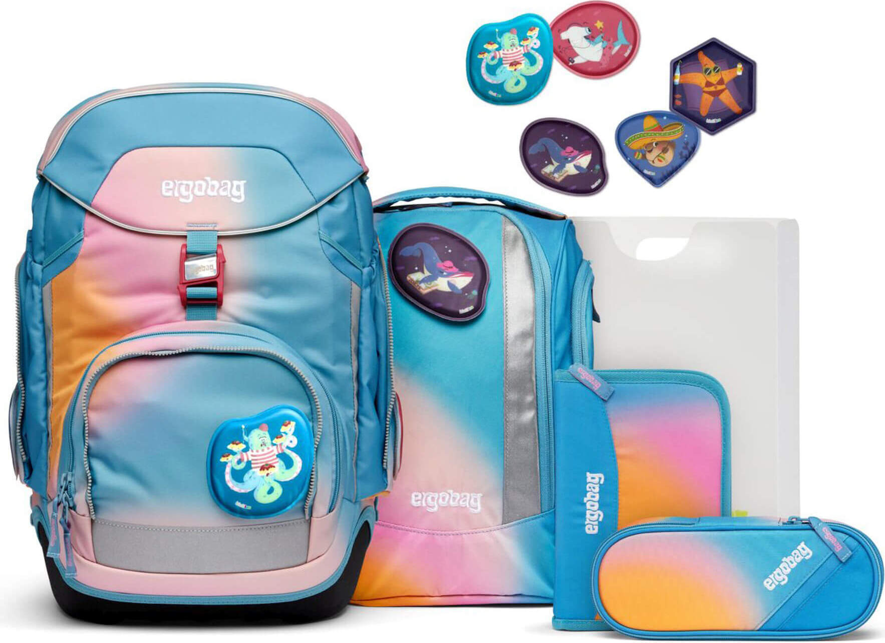 ergobag pack 6-tlg. Schulrucksack-Set UrlaubsfieBär 000647-90206-10 UrlaubsfieBär