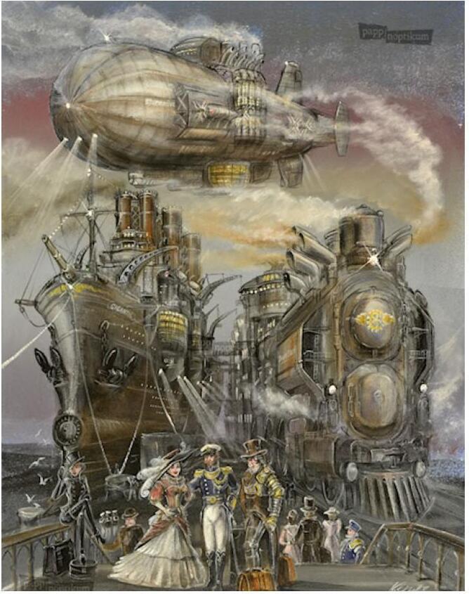 Steampunkový adventný kalendár Veľké parné preteky 38 x 27 cm, papier