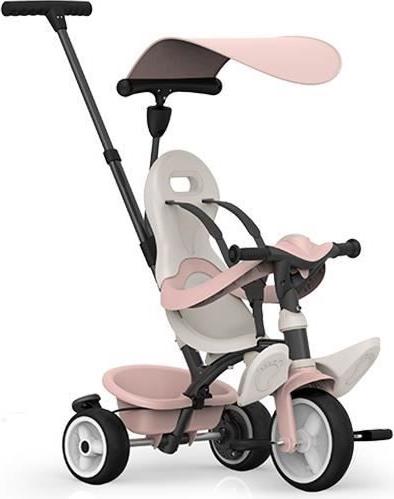 Dreirad, Smoby Baby Balade Rose, 3 in 1, Sicherheitsgurt, Einstellbare Elternlenkung, 10 Monate bis 3 Jahre, Leise Räder, Verstellbares Sonnendach SMO7600741404