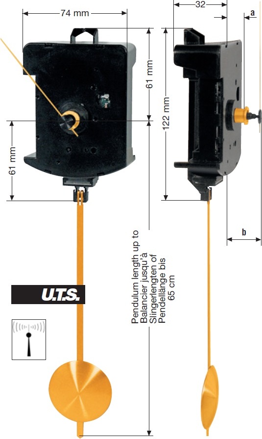 UTS Funkpendelwerk FP UTS 700, ZWL 18,5mm