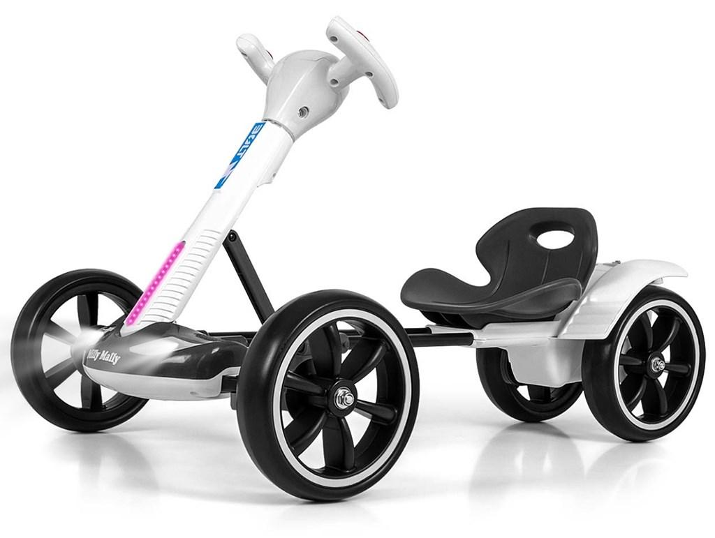 Elektrisches Go-Kart mit Fernsteuerung und LED-Effekten GOKART BOLT Milly Mally weiß