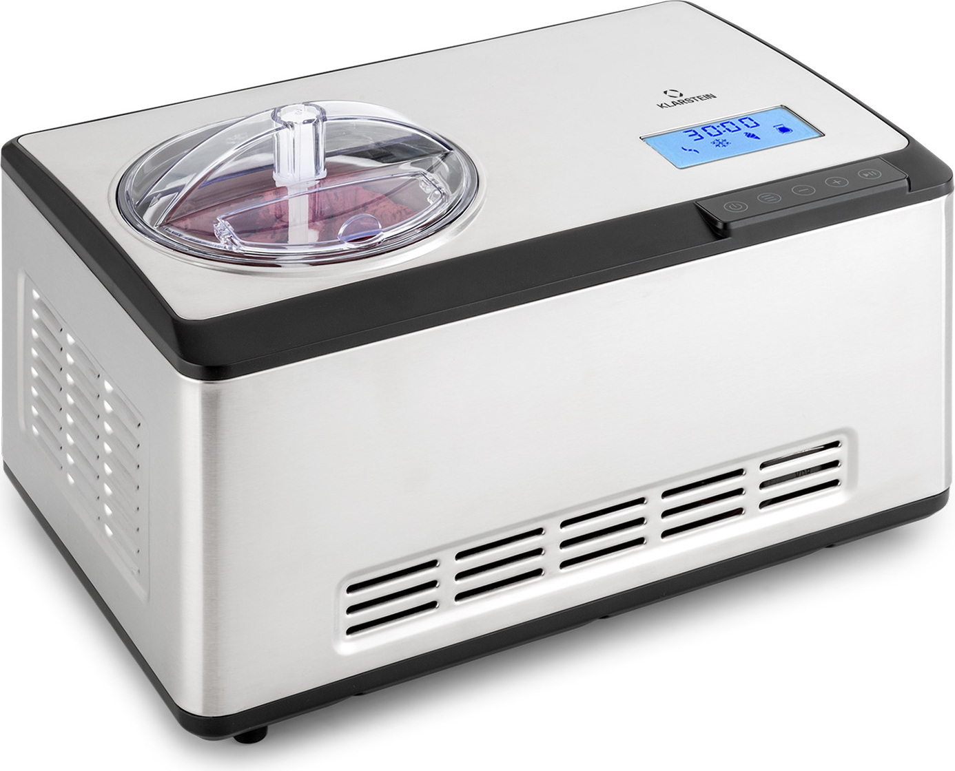 Klarstein Eismaschine, Softeismaschine für Joghurt, Softeis & Frozen Yogurt, Ice Cream Maker mit WiFi/App-Funktion, Eismaschine mit Kompressor, Selbstkühlend, Hausgemachtes Speiseeis & Sorbet, 180W