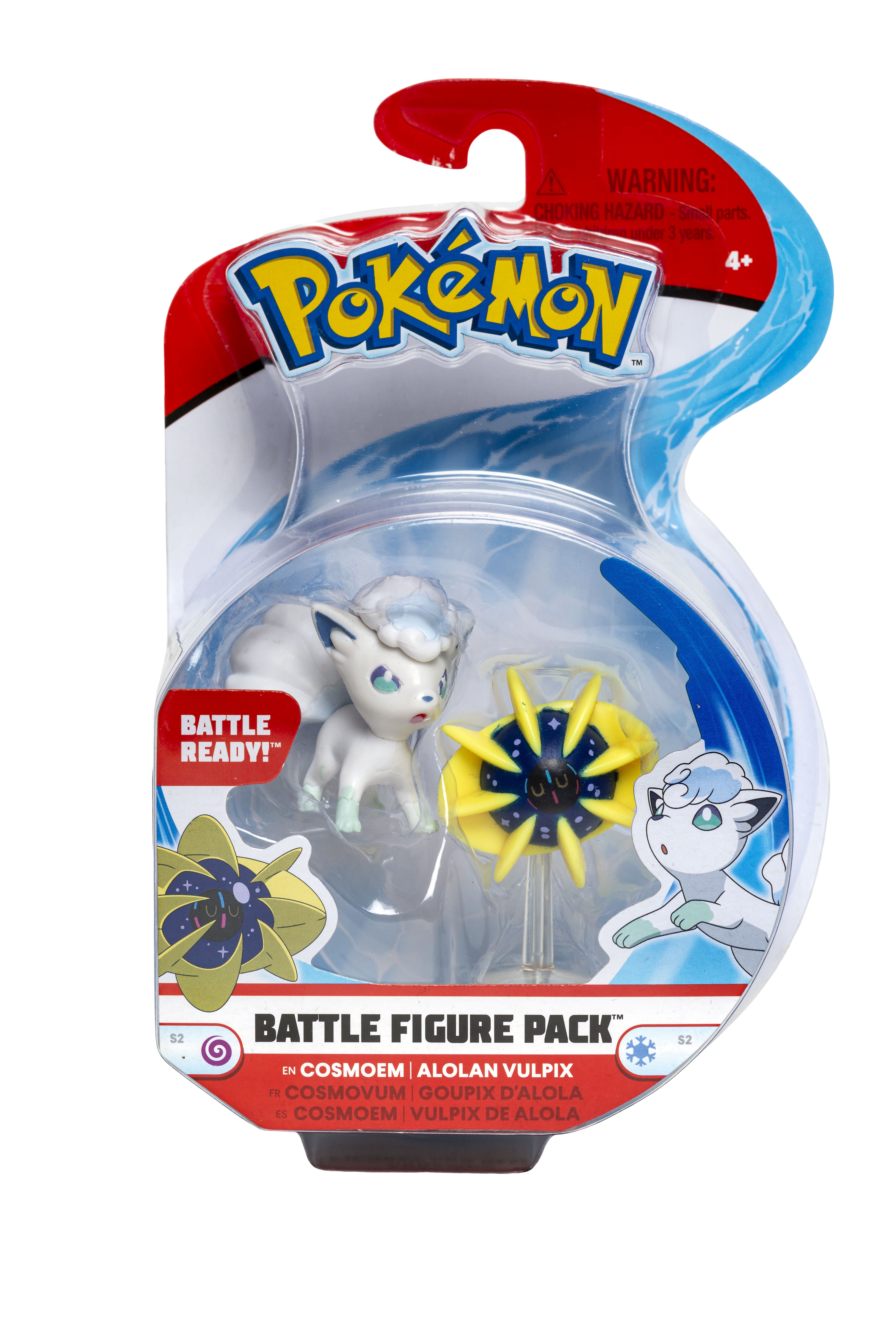 Wicked Cool Toys Pokémon Battle Figure Pack - Cosmoem + Alolan Vulplix
