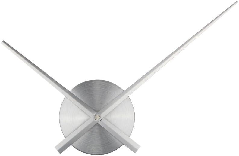 Timelike 3D -Uhr -Hände, zeitlichartige DIY große Hände Nadeln Wanduhren Home Art Decor Quarzmechanismus Accessoires (Silber)