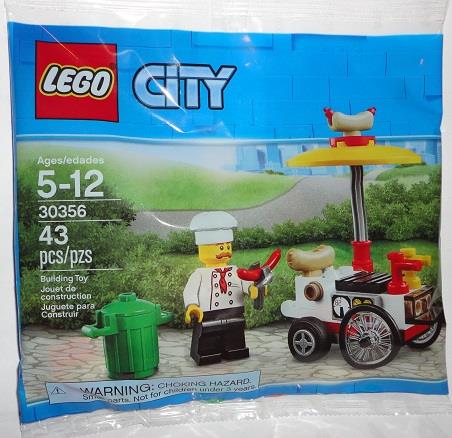 LEGO City Hot Dog Stand 30356, Stavebnica, 5 rok / roky, Plast, 43 kusov