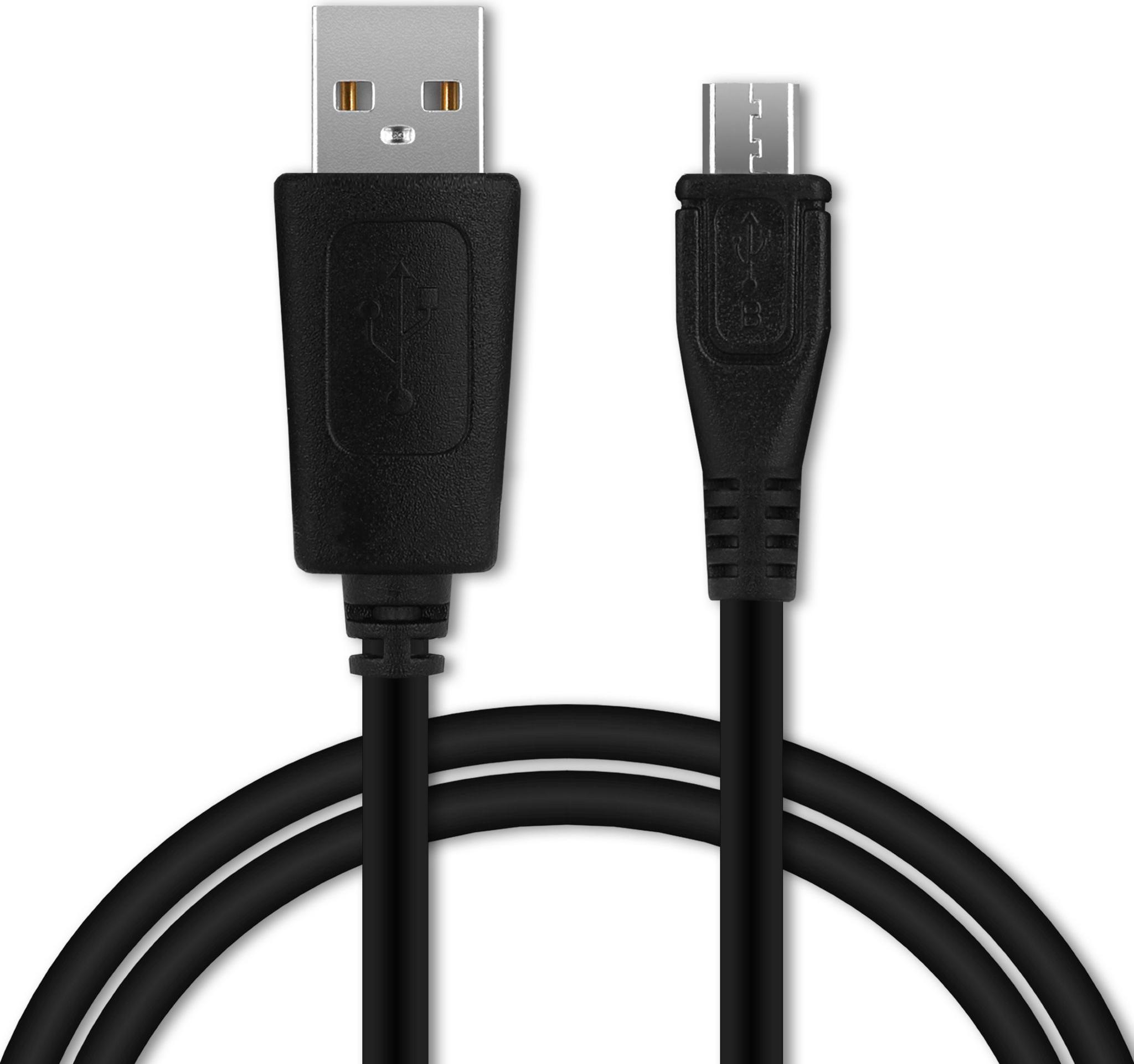 CELLONIC USB Kabel 1m kompatibel mit Vasco Translator Mini 2, Translator Premium 5, Translator Solid 4 / Travis Touch Go Ladekabel Micro USB auf USB A 2.0 Datenkabel 1A schwarz PVC 933703