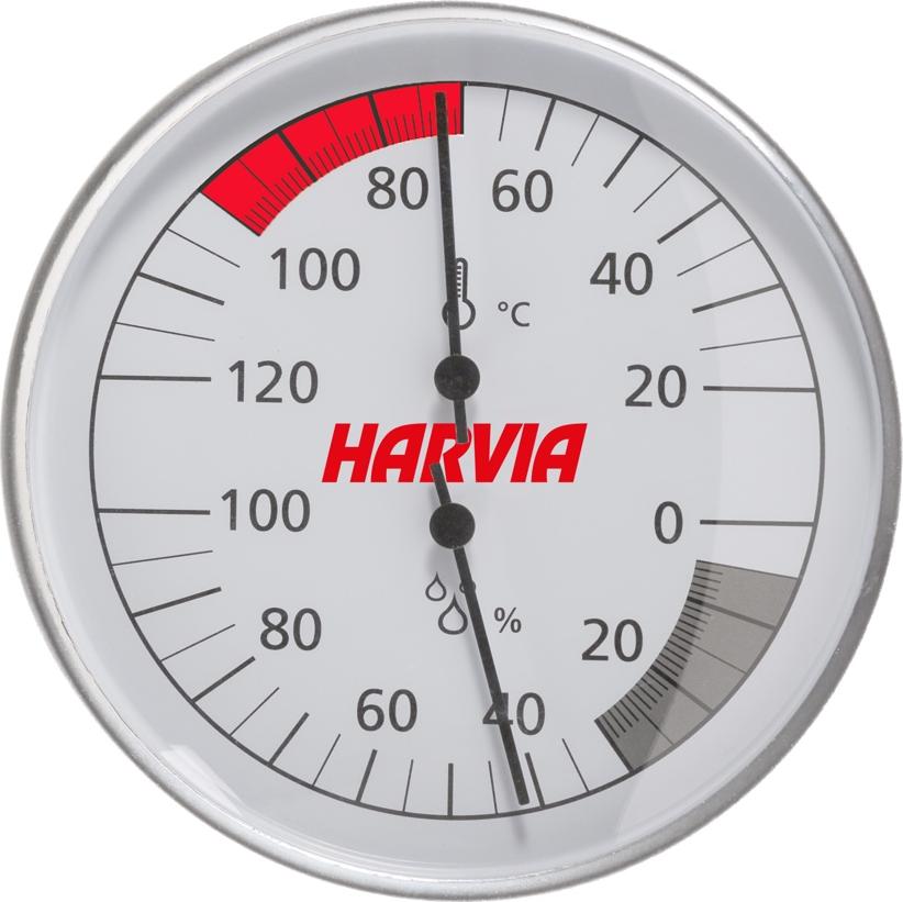 Harvia Thermo-Hygrometer Basic Ø 100 mm Saunathermometer Saunahygrometer SAC92500