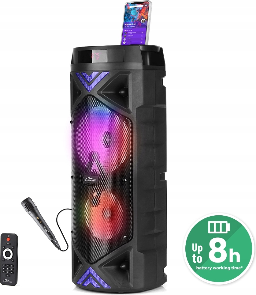 Prenosný Bluetooth Reproduktor 5.0 Funbox Keg Pro 50W Rms Karaoke Mp3 Rádio Fm
