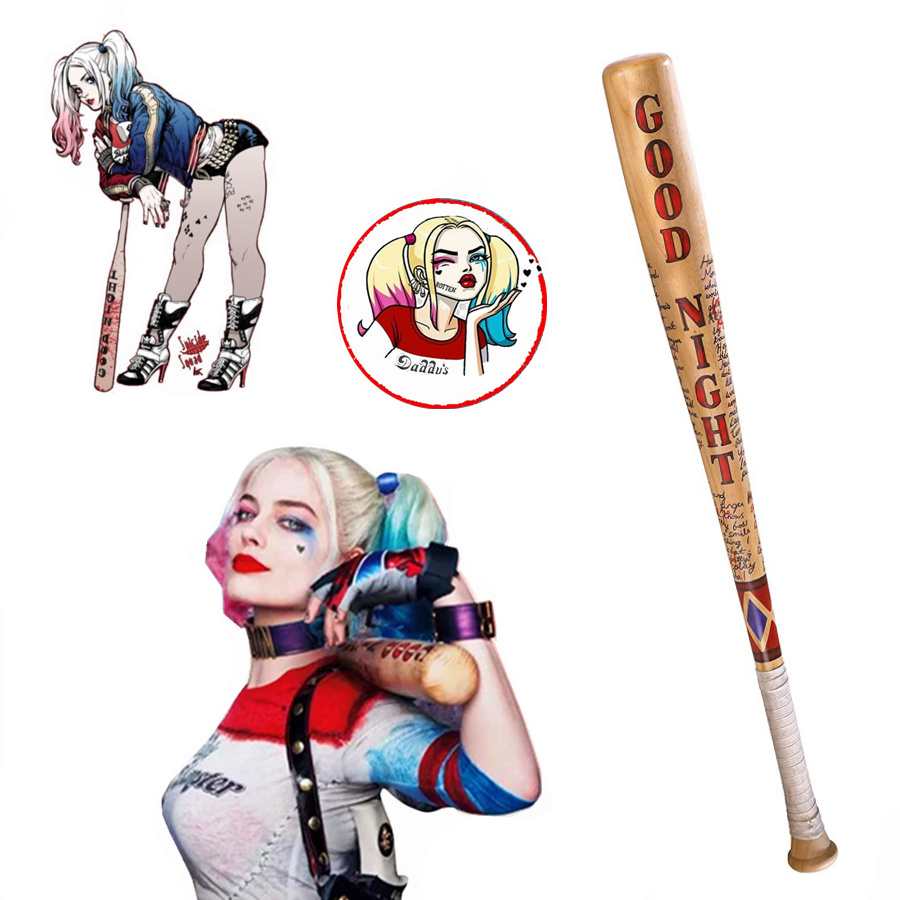 Baseballschläger Suicide Squad Harley Quinn Holz Bat Halloween Cosplay Geschenk 