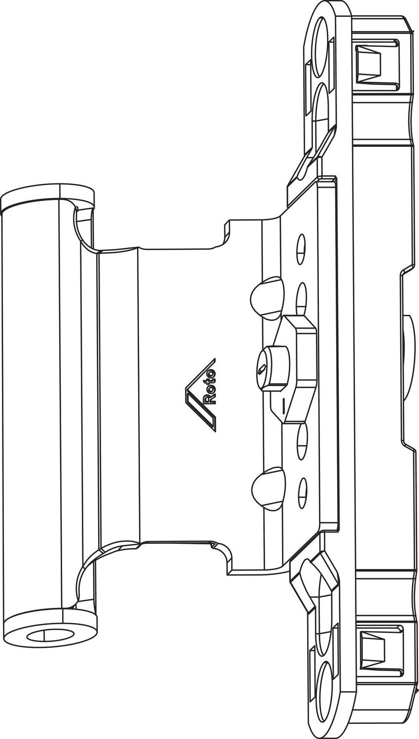 ROTO NX Dreh-/Kippflügelfalzband P mit Nutführung 12/20-13 silber 787388