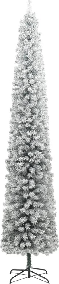 VIDAXL - Set Albero Natale Sottile Luci LED e Palline Verde 150 cm PVC