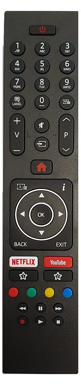 BELIFE Ersatz Fernbedienung für TELEFUNKEN TV D32H470B4CWII | D40F282R4CW-W | L24H472R4CW-W