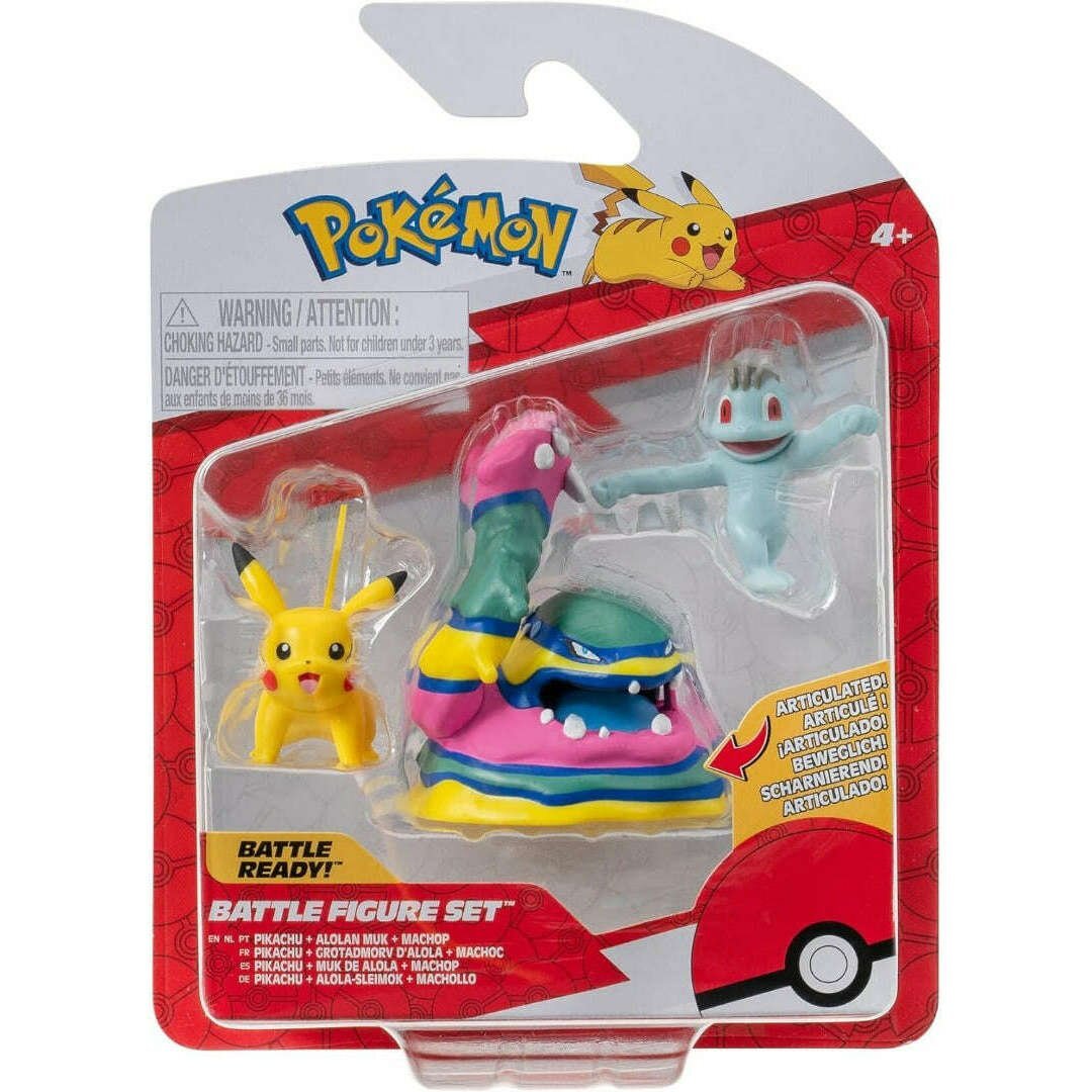 Pokémon Jeu Surprise Attack – Pikachu Et Machop – Poké Ball Et Quick Ball – 6 Disques D'attaque – Dès 4 Ans
