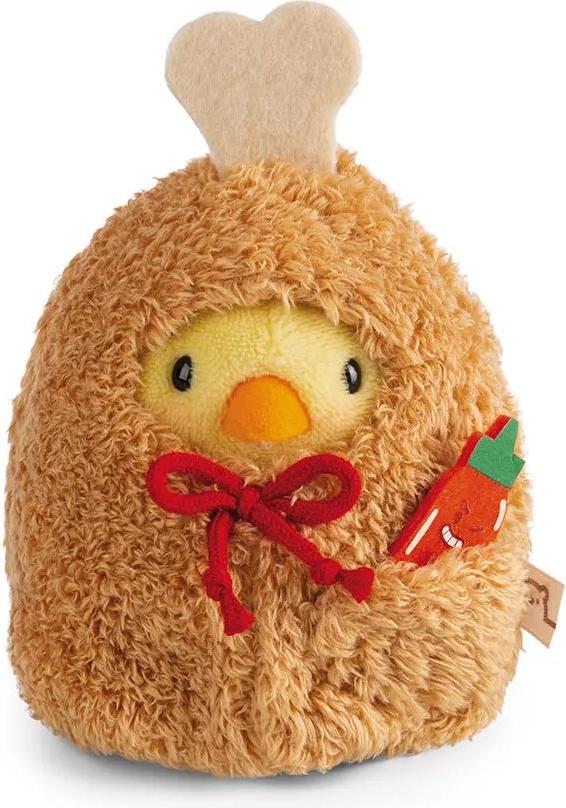 NICI Kuscheltier Set Küken Tschieps mit Chilisoße u. Hähnchenkeulekostüm in Geschenkbox 61653