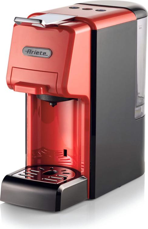 Espresso kávovar na mletú kávu a kapsuly 4v1 Ariete 1304/12, 1350W, 19 barov, 0,7 l, Automatické vypnutie, Nastaviteľná základňa, Červená