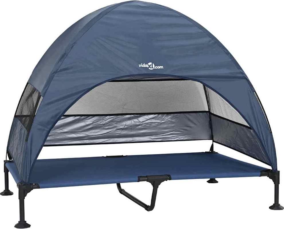 vidaXL Hochgelegtes Hundebett Marineblau 127 x 81 x 108 cm 42008223
