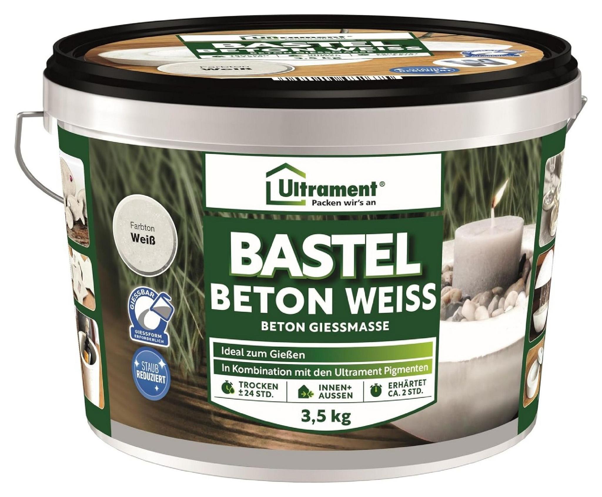 ULTRAMENT Bastel Beton Weiß, 3,5 Kg ULT-4823010-017-6008