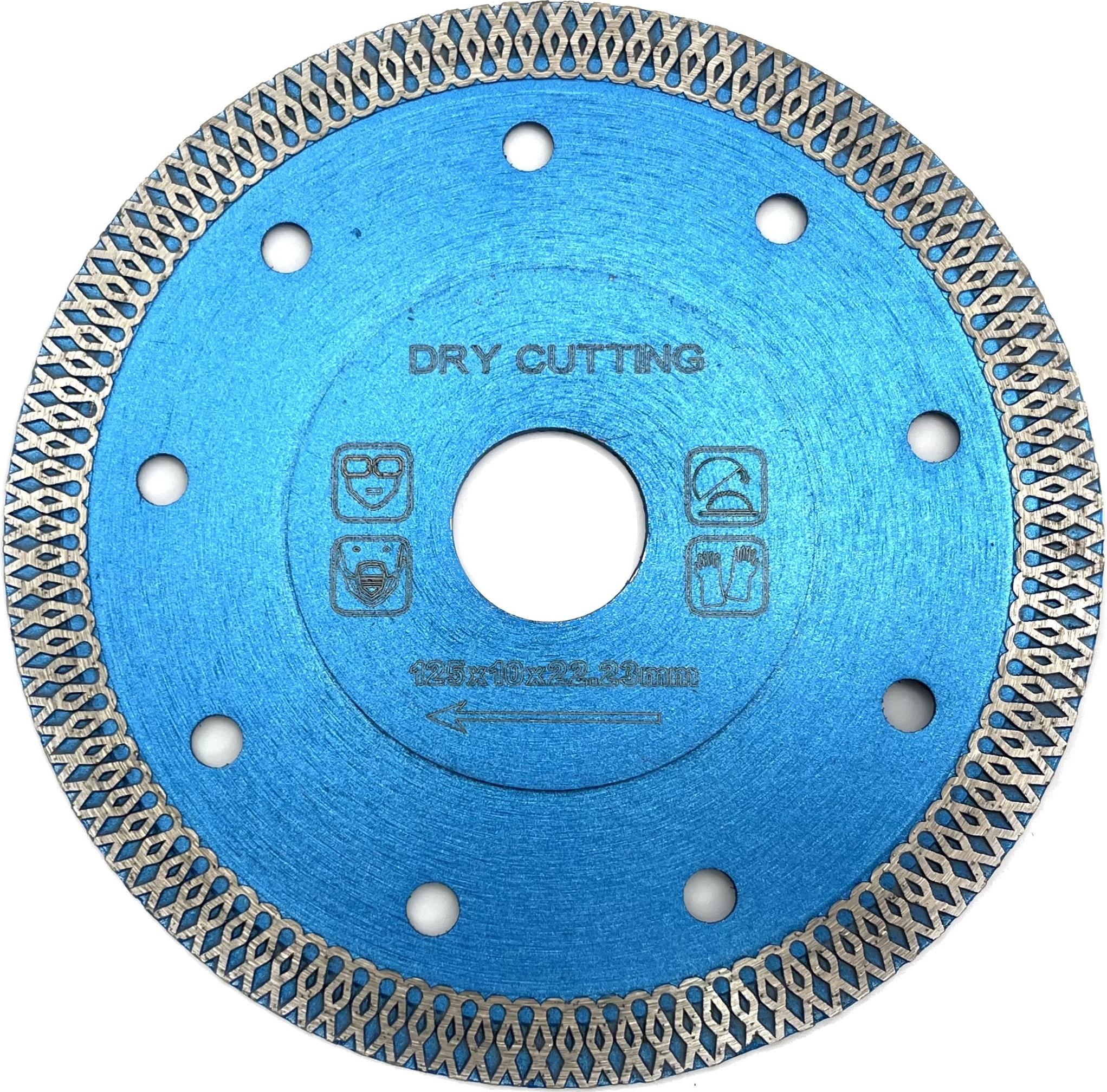 Rotthues Diamantscheibe Light Blue Ø125 Ornamentsegment für Fliesen, Feinsteinzeug, Granit R-diamantblattlb125