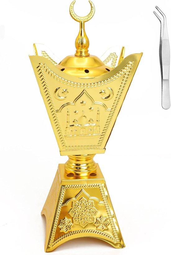 Famanu Wurzelbrenner mit Kreuzdesign - Goldene Ecken B0F48NQ2RM