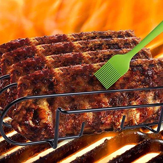 OEM Ribhouder für gegrillte Steaks und Ribs, geeignet für Gas- und Holzkohlegrills. 2026