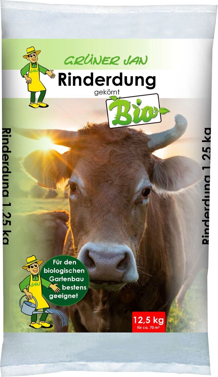 Grüner Jan Rinderdung Pellets 12,5kg Rindermist Dung Dünger Gartendünger Kuhmist Stalldung 49942