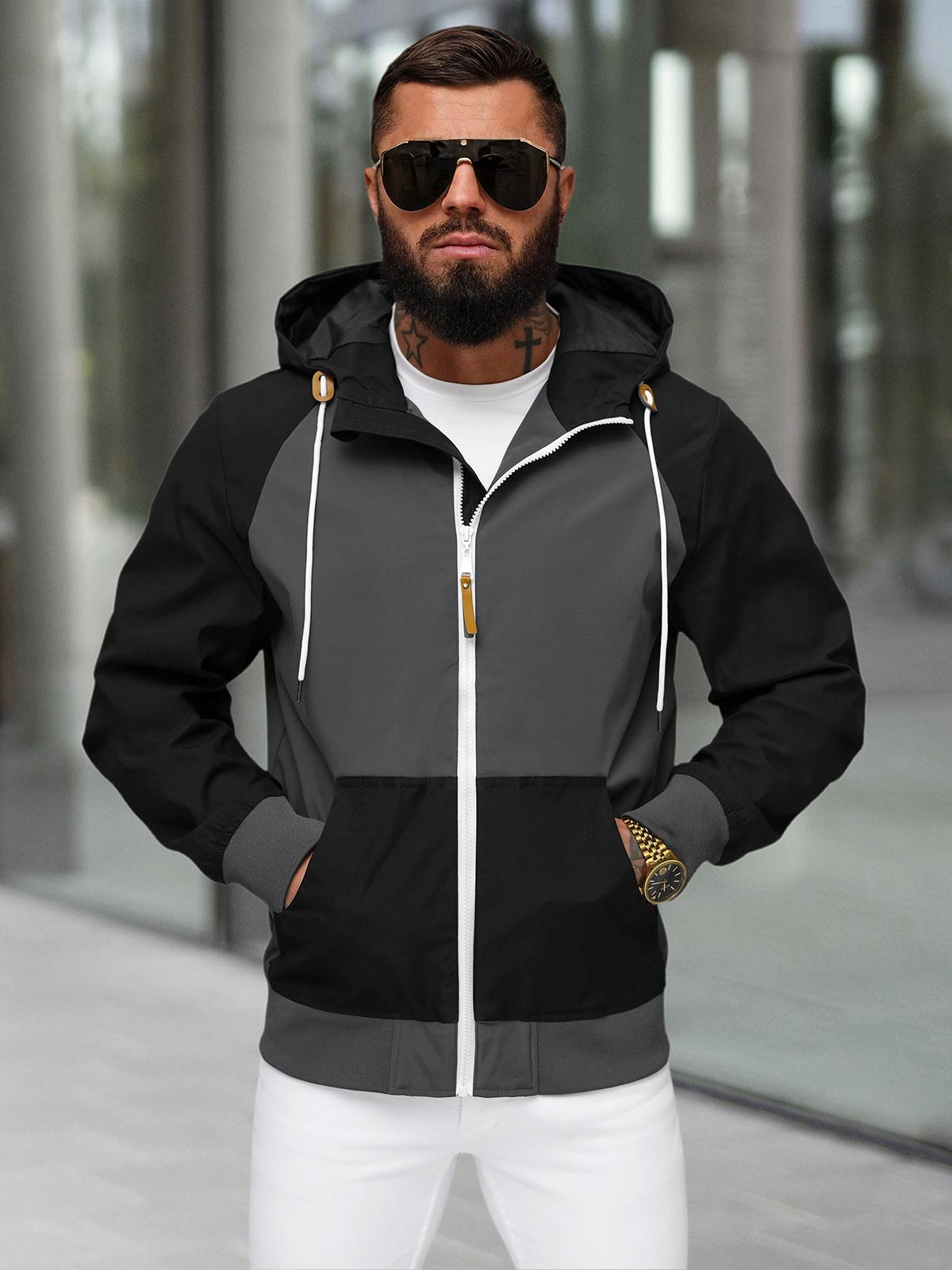 Herren Jacke Schwarz OZONEE JS/5M3213/392 XXL