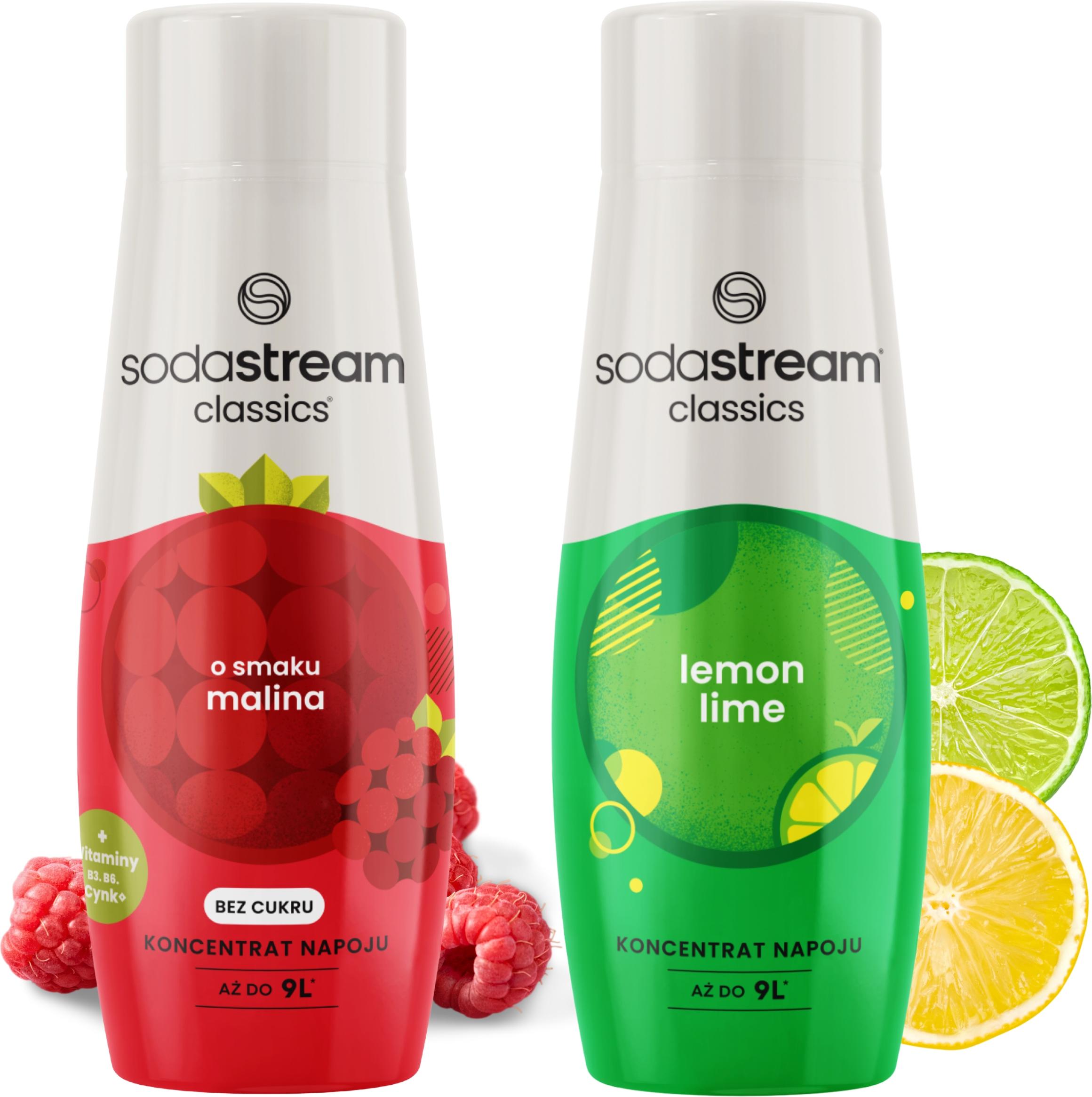 Sirupy SodaStream pre výrobník sódy Raspberry Zero Sugar + citrónovo-limetkový koncentrát