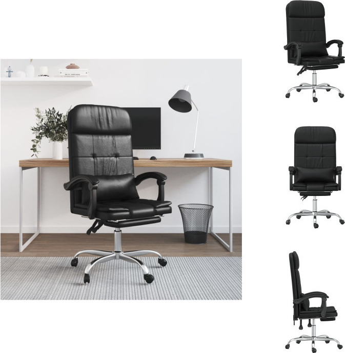 vidaXL Kancelárske kreslo s masážnou funkciou čierna Imitácia kože - Kancelárske kreslá