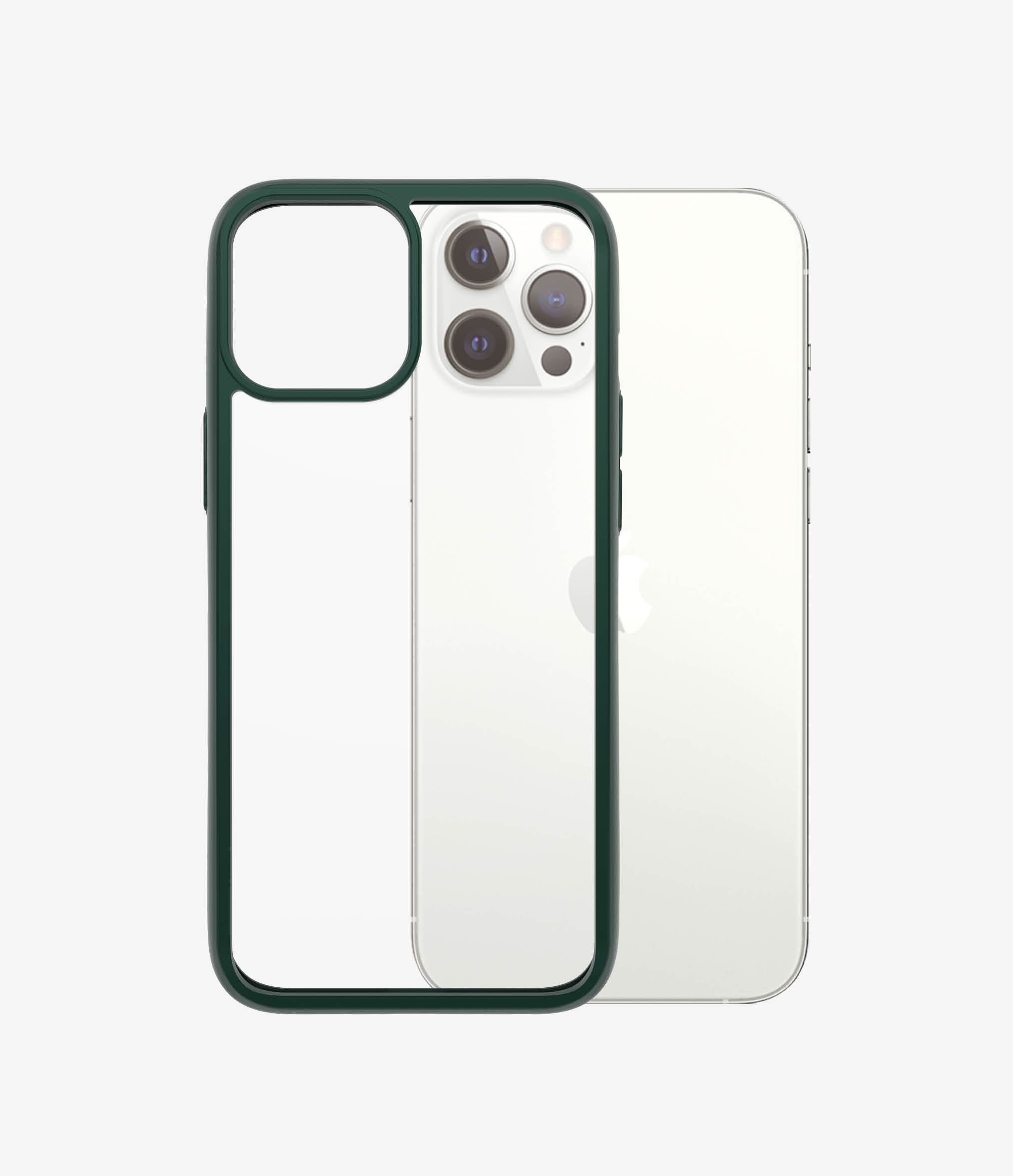 PanzerGlass Ochranné puzdro Cover Puzdro na mobilný telefón pre iPhone 12 Pro Max Transparent so zeleným okrajom