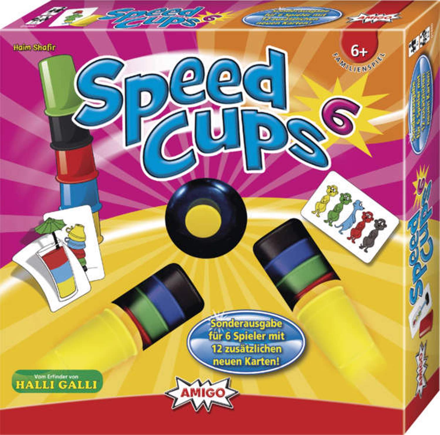 Mercurio Speed Cups A0028 – Gioco Da Tavolo Di Riflessi E Velocità Per Tutta La Famiglia (2-4 Giocatori, 6+ Anni)