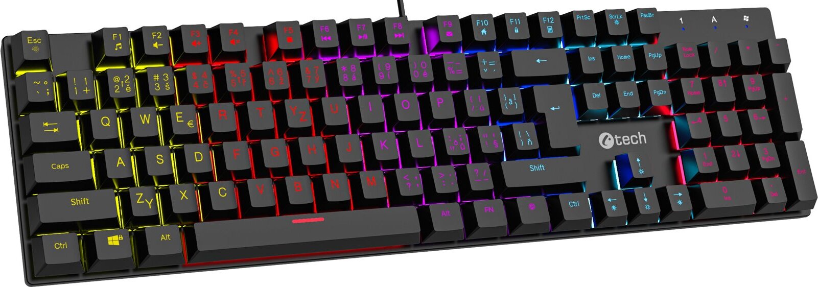 Mechanisches Spiel Klaviatur C-TECH Morpheus (GKB-11), zwanglos Spielen, CZ/SK, rot...