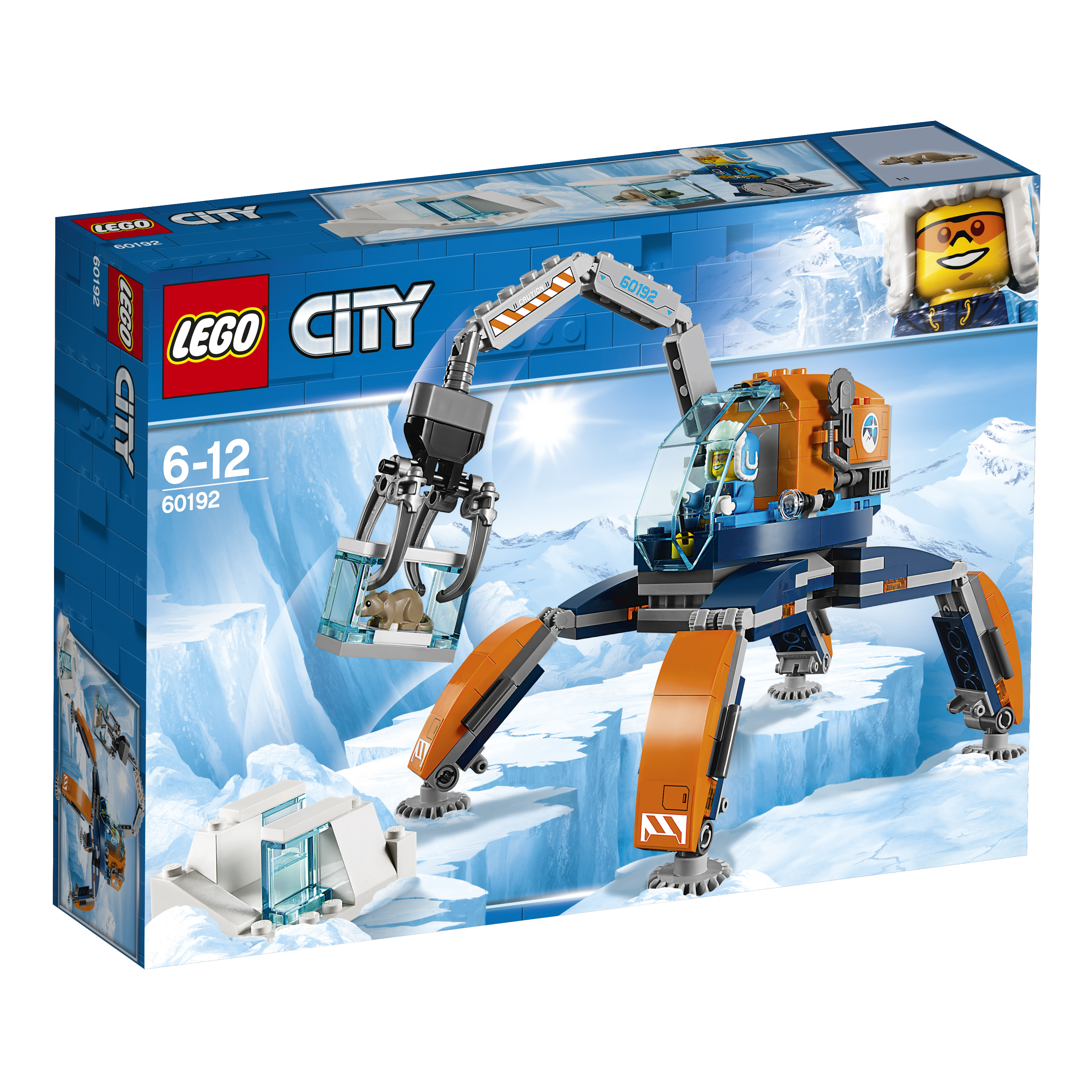 LEGO City Arctic Ice Crawler Crane Toy, Stavebnica, 6 rok / roky, 200 kusov, 338 g