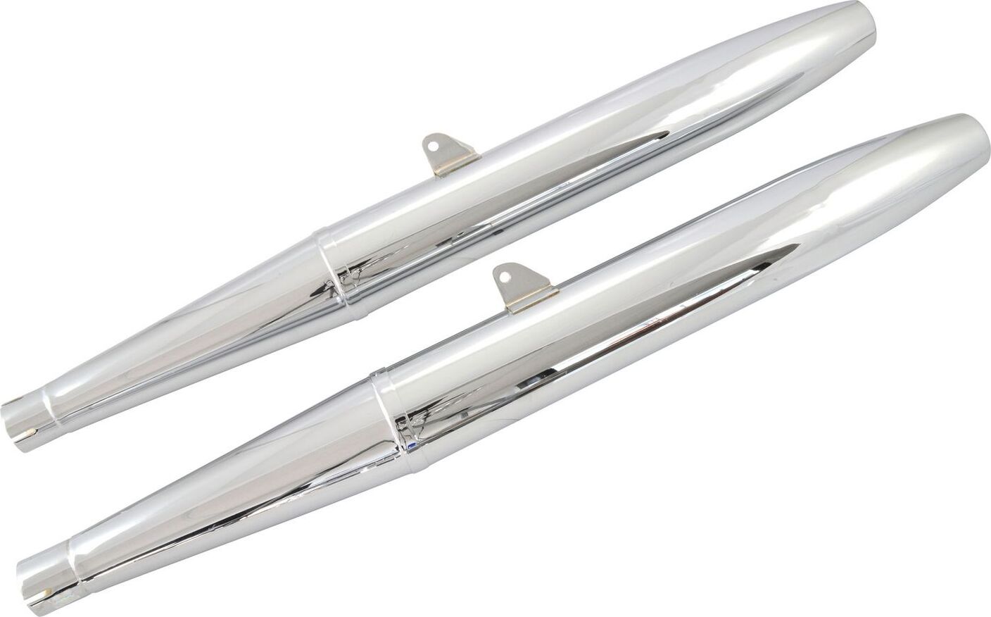 MZA Set: 2x Auspuff verchromt, zweiteilig zerlegbar, in Zigarrenform - für BK350 10059466