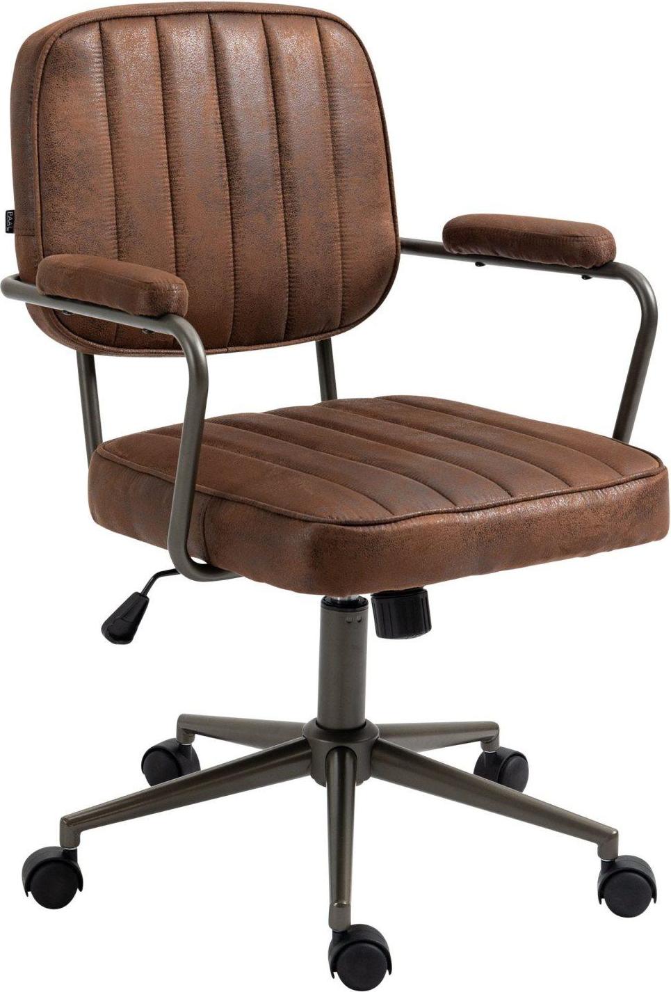 Kancelárska stolička, ergonomická stolička, funkcia polohovania a pohodlná Imitácia kože | Farba: koňaková