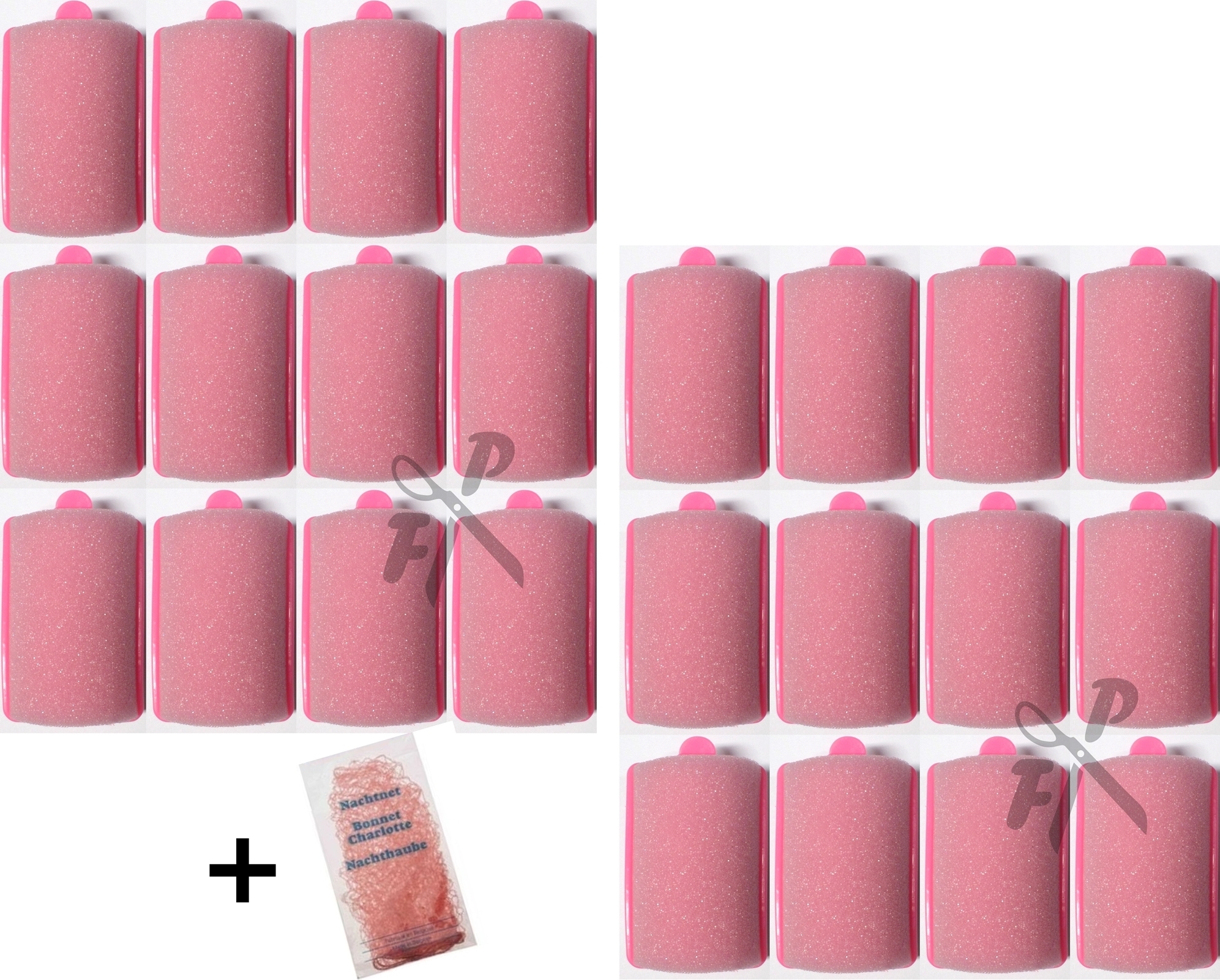 FP Schlafwickler Set – 4 X 12 Schaumstoffwickler + Nachtnetz, Größen 25-36 Mm, Für Locken über Nacht