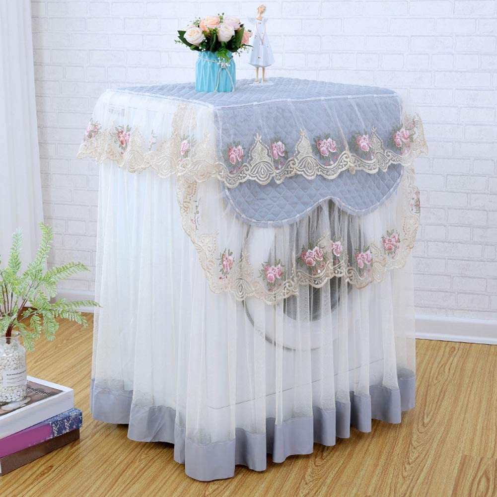 Jormftte Bezug für Waschmaschine, Blumenmuster, staubdicht, mit Blumenmuster, 60 x 60 x 85 cm kau-HTTT-02578