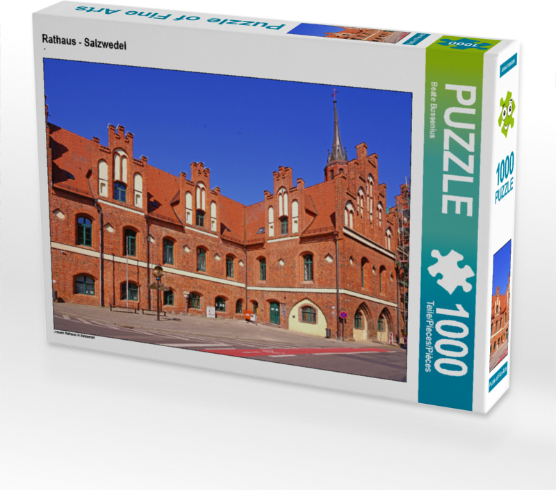 CALVENDO Puzzle Rathaus - Salzwedel 1000 Teile Puzzle quer | 1000 Teile Lege-Größe 64x48cm Foto-Puzzle für glückliche Stunden
