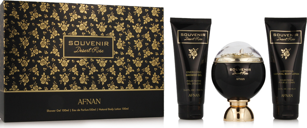 Afnan Souvenir Desert Rose EDP 100 ml + SG 100 ml + BL 100 ml W