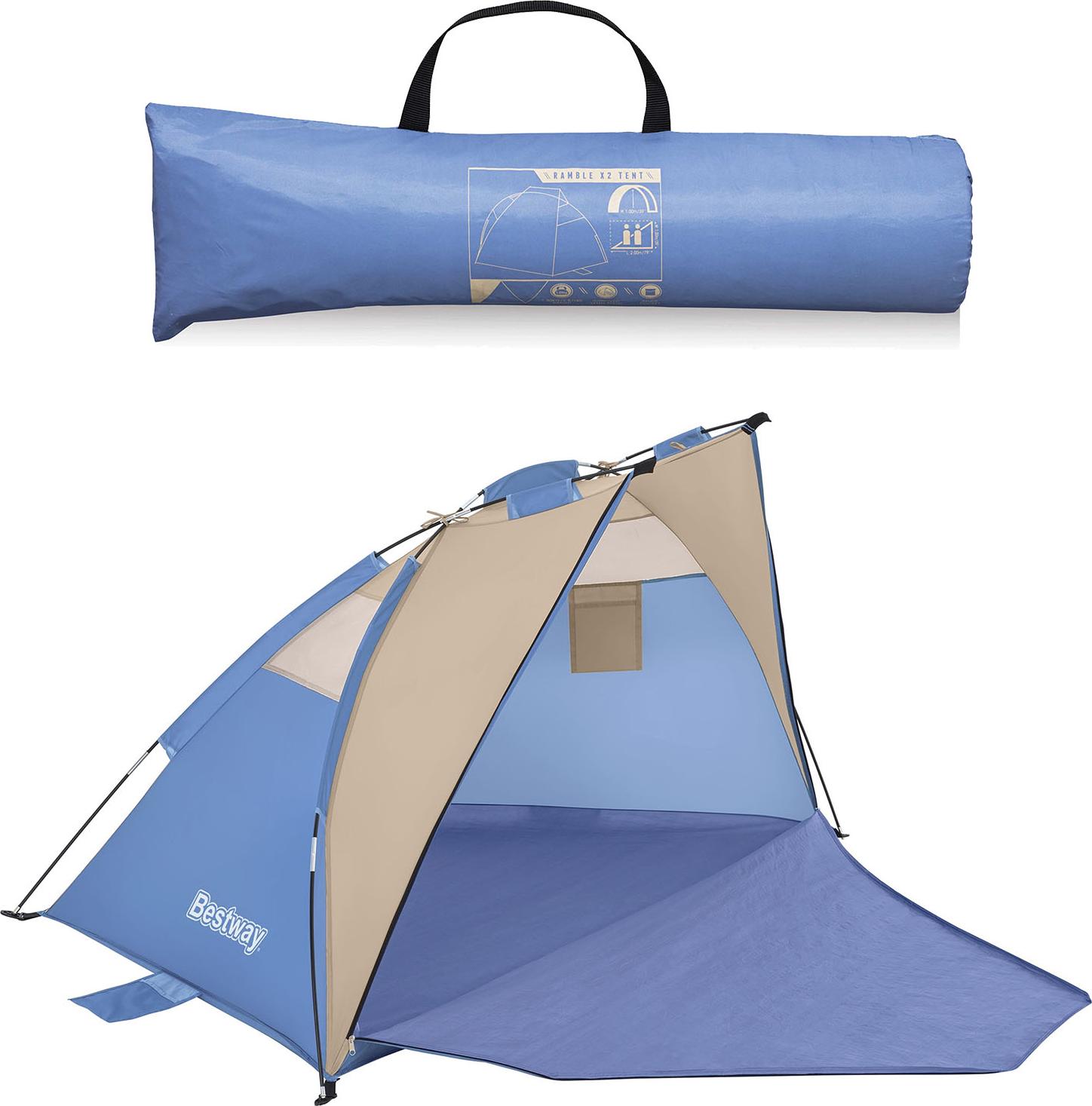 Tenda Spiaggia Bestway Tenda Spiaggia Ramble X2 - Per 2 Persone Leggera E Facile Da Montare Tenda Pieghevole Trasporto