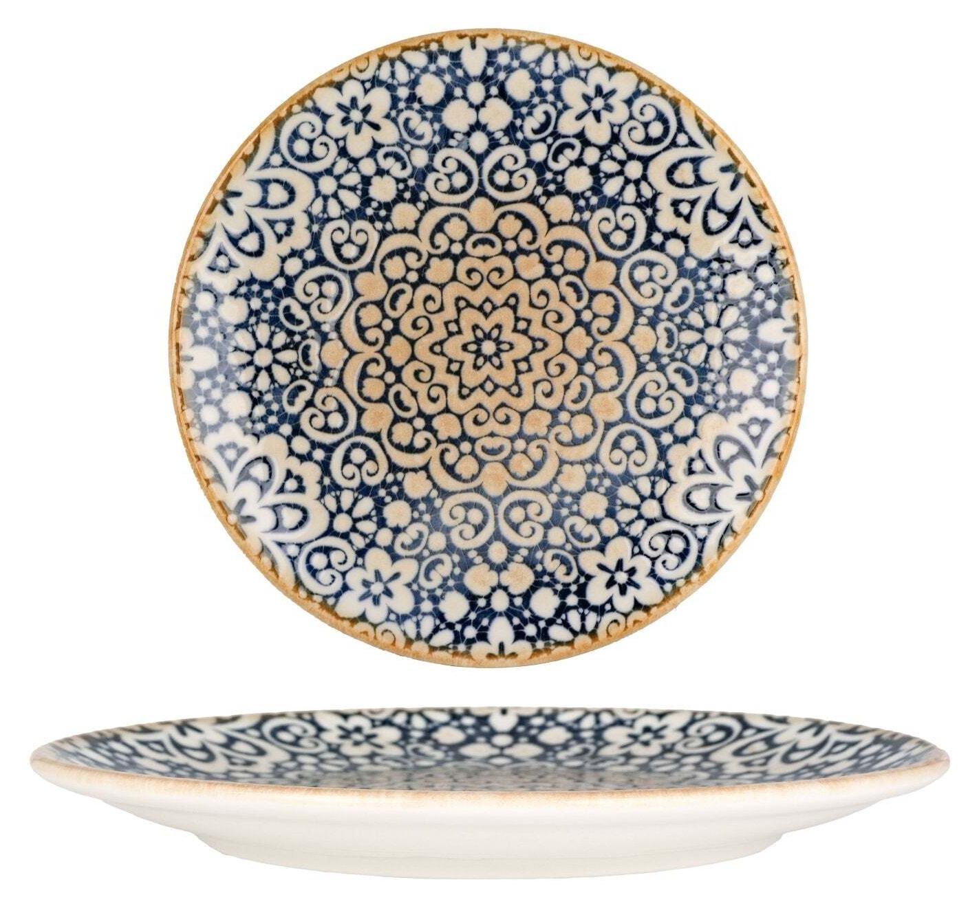Assiettes Creuses Bonna Blue Wave - Porcelaine - 25 Cm (1300 Ml) - Lot De 6 - Micro-ondes, Lave-vaisselle