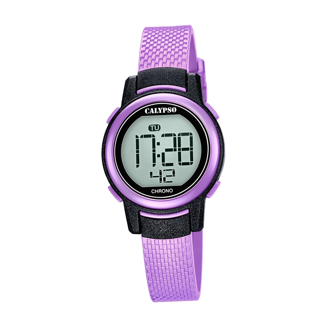 Calypso plastovéPolyuretándetské hodinky K5736/4 Módne náramkové hodinky fialové Junior D2UK5736/4