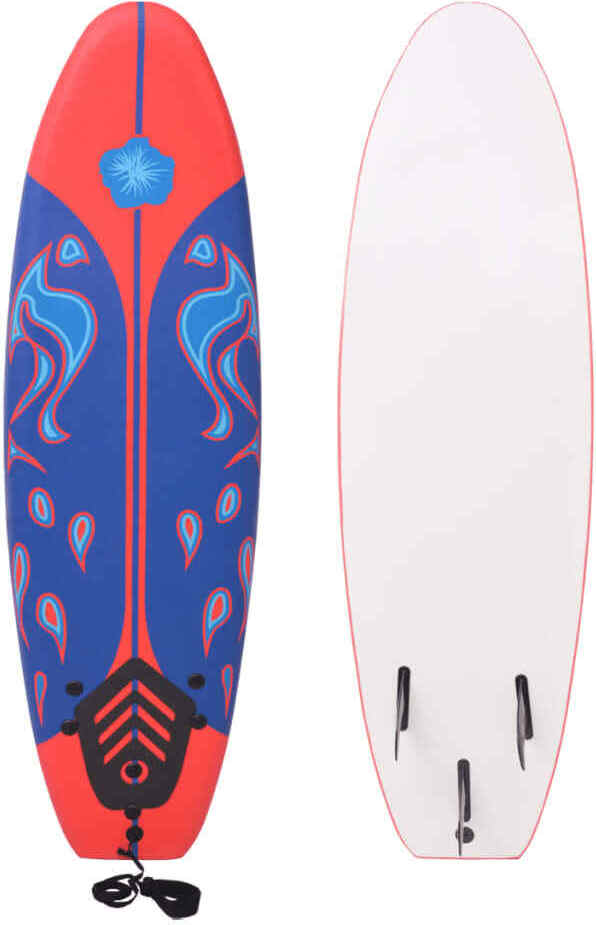 DKD HOME DECOR Surfbrett Blau und Rot 170 cm 45991258