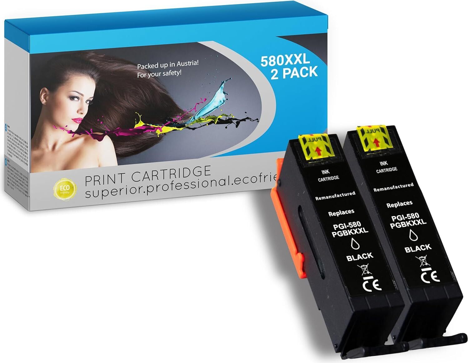 IPA Printservice Druckerpatronen (2er Pack) – Canon Pixma TS6350, 580 581 1x Druckerpatronen (2er Pack)