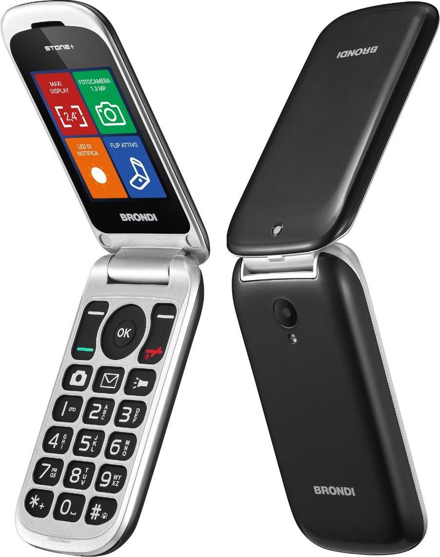 Brondi Stone+ Základný mobilný telefón Dual SIM 2,4 palca Čierna