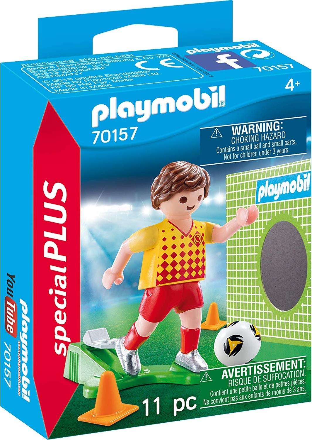 PLAYMOBIL Fußballspieler mit Torwand, 70157