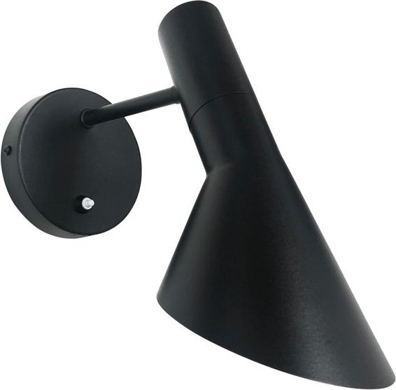 Alpinaluz Oslo Schwenkbare Wandleuchte mit Schalter - Modernes und elegantes Design aus schwarzem Metall, E27 W44-BK